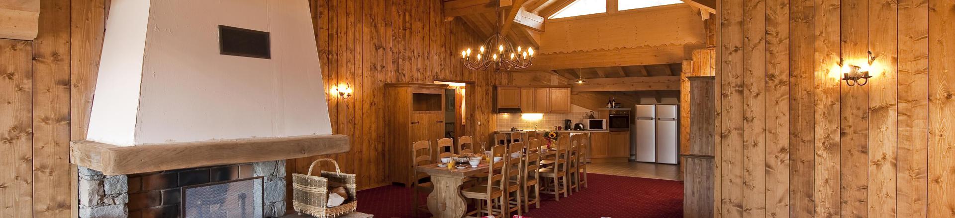 Ski verhuur Appartement 7 kamers 12-14 personen - Chalet le Refuge la Rosière - La Rosière - Woonkamer