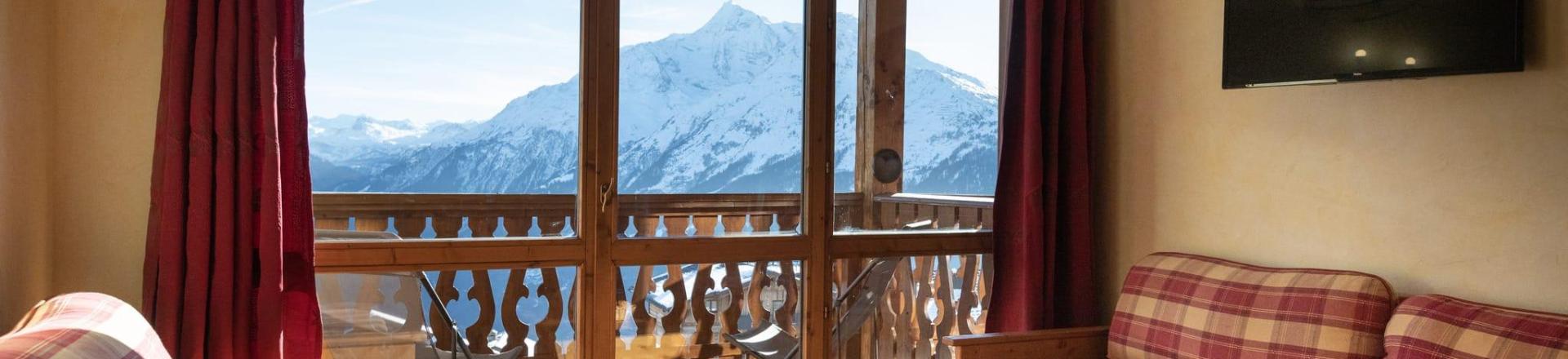 Rent in ski resort 3 room apartment 6-8 people (special family) - Les Balcons de la Rosière - La Rosière - Living room