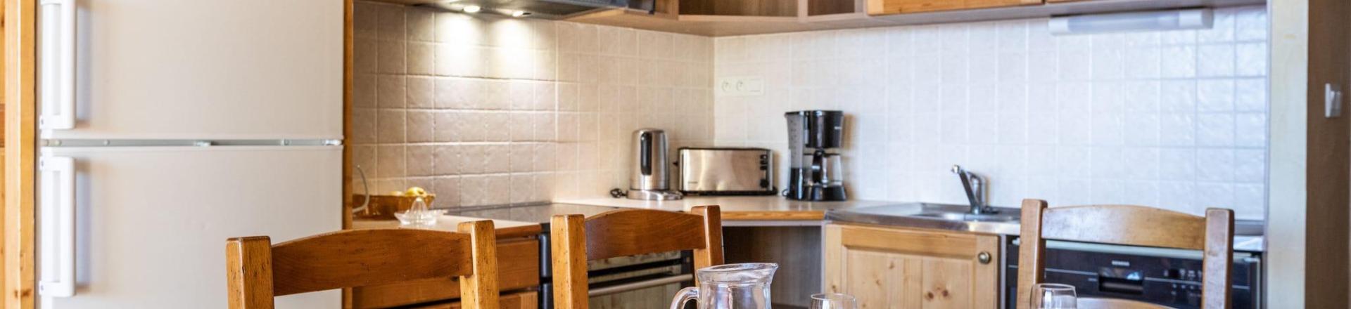 Alquiler al esquí Apartamento 3 piezas 6-8 personas (especial familias) - Les Balcons de la Rosière - La Rosière - Cocina