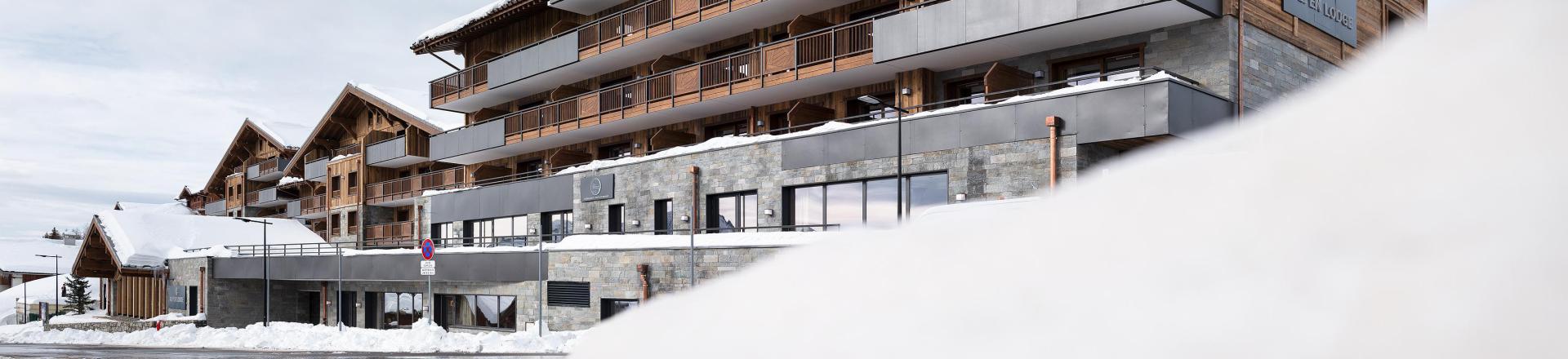 Location au ski Résidence Alpen Lodge - La Rosière - Extérieur hiver