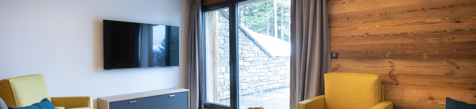 Аренда на лыжном курорте Апартаменты дуплекс 4 комнат кабин 12 чел. (1) - Résidence l'Orée du Bois - La Rosière - Телевизор