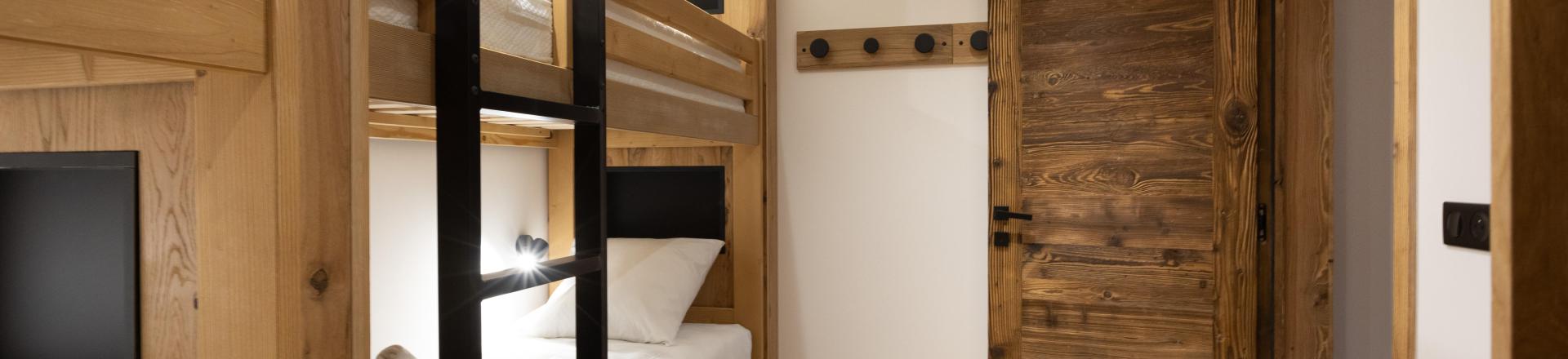 Rent in ski resort 6 room apartment cabin 15 people (4) - Résidence l'Orée du Bois - La Rosière - Bunk beds