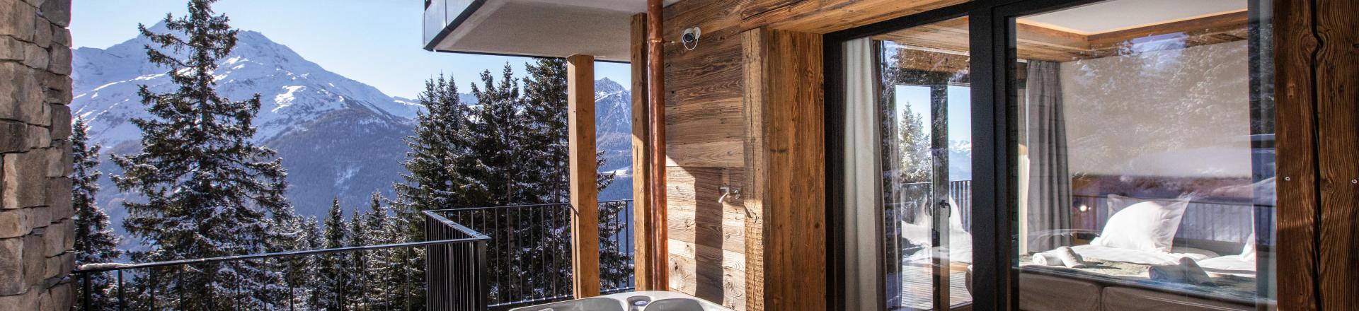 Rent in ski resort 6 room apartment cabin 15 people (4) - Résidence l'Orée du Bois - La Rosière - Winter outside