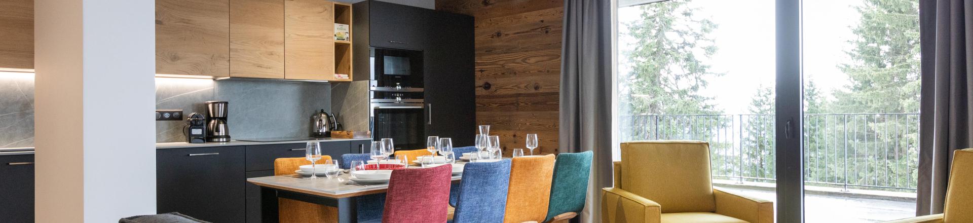 Alquiler al esquí Apartamento 3 piezas cabina para 8 personas (2) - Résidence l'Orée du Bois - La Rosière - Banqueta