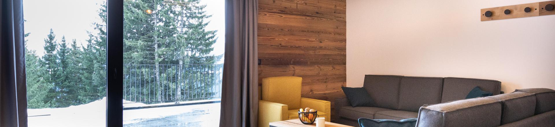 Alquiler al esquí Apartamento 4 piezas cabina duplex para 12 personas (1) - Résidence l'Orée du Bois - La Rosière - Sofá