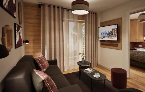 Rent in ski resort Appart'Hôtel L'Ecrin Blanc - La Rosière - Living room