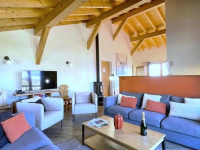 Ski verhuur Chalet triplex 6 kamers 10 personen - Chalet Valériane - La Rosière - Woonkamer
