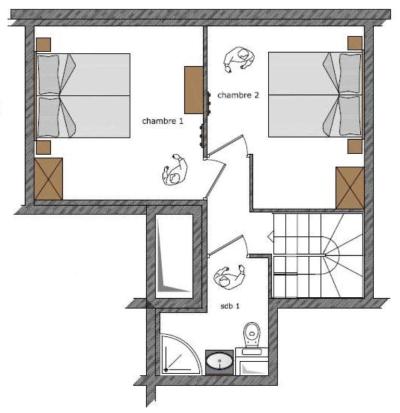 Skiverleih 3 Zimmer Maisonettewohnung für 6 Personen (407) - Le Roc Noir - La Rosière - Plan