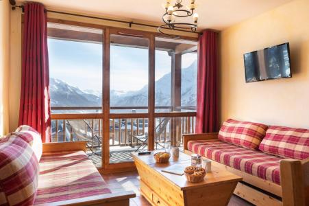 Rent in ski resort 2 room apartment 2-4 people - Les Balcons de la Rosière - La Rosière - Living room
