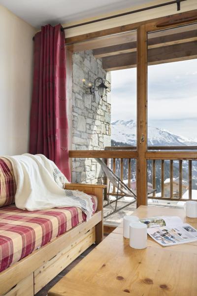 Rent in ski resort 3 room apartment 4-6 people - Les Balcons de la Rosière - La Rosière - Living room