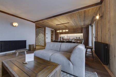 Ski verhuur Appartement 3 kamers 8 personen (102) - Résidence la Charpenterie - La Rosière - Woonkamer
