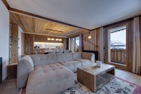 Location au ski Appartement 3 pièces 8 personnes (102) - Résidence la Charpenterie - La Rosière - Séjour