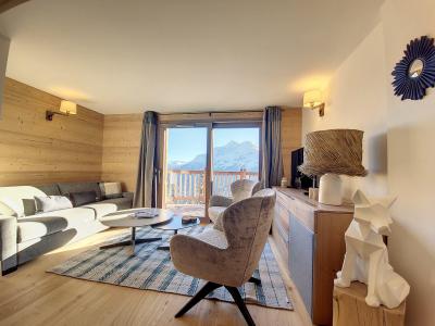 Skiverleih 3-Zimmer-Appartment für 4 Personen (11) - Résidence Le Diamant des Cimes - La Rosière - Wohnzimmer