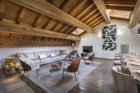 Ski verhuur Appartement duplex 7 kamers 14 personen (P3) - Résidence Perdrix - La Rosière - Woonkamer