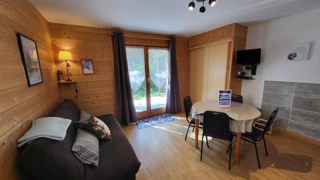 Skiverleih 2-Zimmer-Appartment für 4 Personen (2) - CHALET WOODY WOOD - La Tania - Wohnzimmer