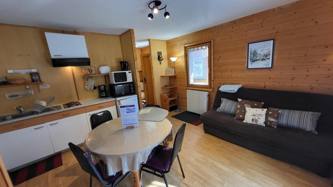 Skiverleih 2-Zimmer-Appartment für 4 Personen (2) - CHALET WOODY WOOD - La Tania - Wohnzimmer