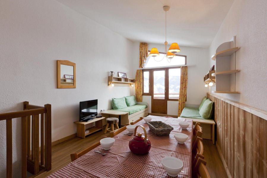 Rent in ski resort 4 room duplex apartment 9 people (1112) - Résidence Grand Bois - La Tania - Living room