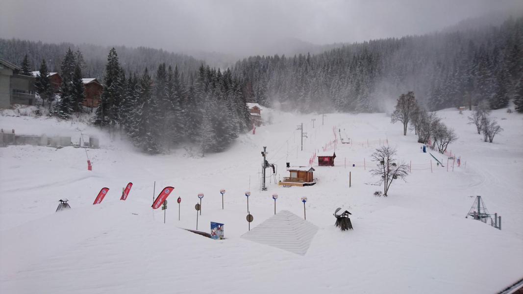 Skiverleih 4-Zimmer-Holzhütte für 9 Personen (38-39) - Résidence les Folyères - La Tania - Balkon