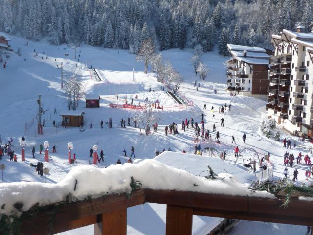 Ski verhuur Appartement 3 kabine kamers 5 personen (29) - Résidence les Folyères - La Tania - Balkon