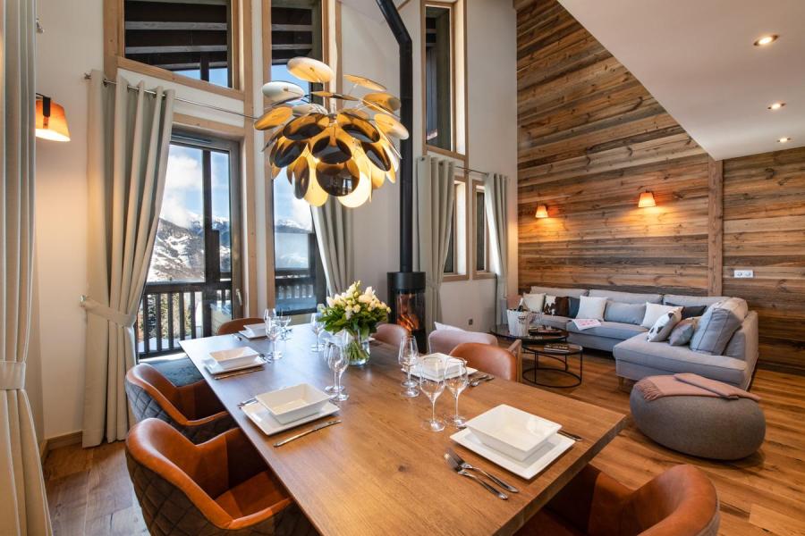 Ski verhuur Chalet 5 kamers 10 personen (YL4) - Yellowstone Lodge - La Tania - Woonkamer