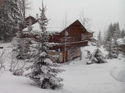 Ski verhuur CHALET WOODY WOOD - La Tania - Buiten winter