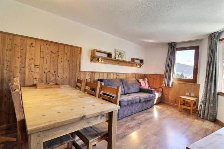 Skiverleih 2-Zimmer-Holzhütte für 6 Personen (104) - Résidence le Grand Bois A - La Tania - Wohnzimmer