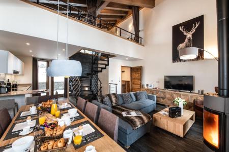 Rent in ski resort 5 room chalet 10 people (YL1) - Yellowstone Lodge - La Tania - Living room