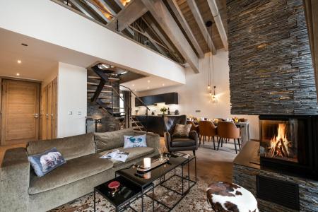 Rent in ski resort 5 room chalet 10 people (YL2) - Yellowstone Lodge - La Tania - Living room