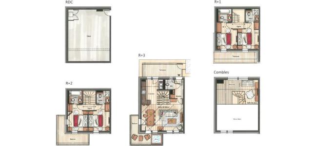 Soggiorno sugli sci Chalet 5 stanze per 10 persone (YL1) - Yellowstone Lodge - La Tania - Mappa