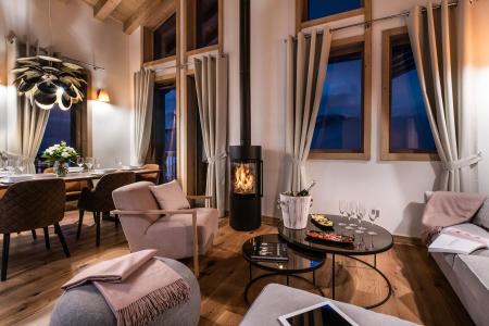 Ski verhuur Chalet 5 kamers 10 personen (YL4) - Yellowstone Lodge - La Tania - Woonkamer