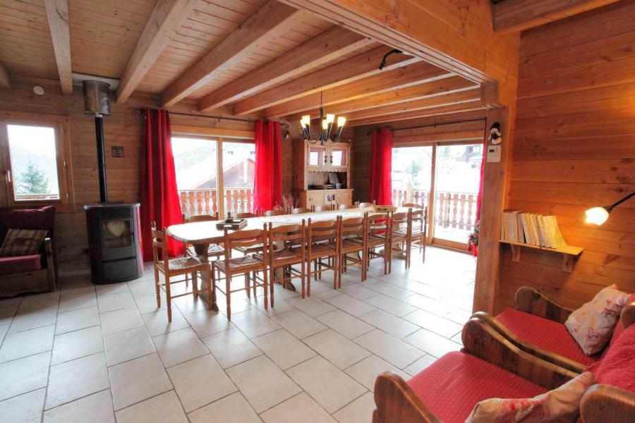 Ski verhuur Chalet duplex 6 kamers 15 personen - Chalet le Pastel des Alpes - La Toussuire - Woonkamer