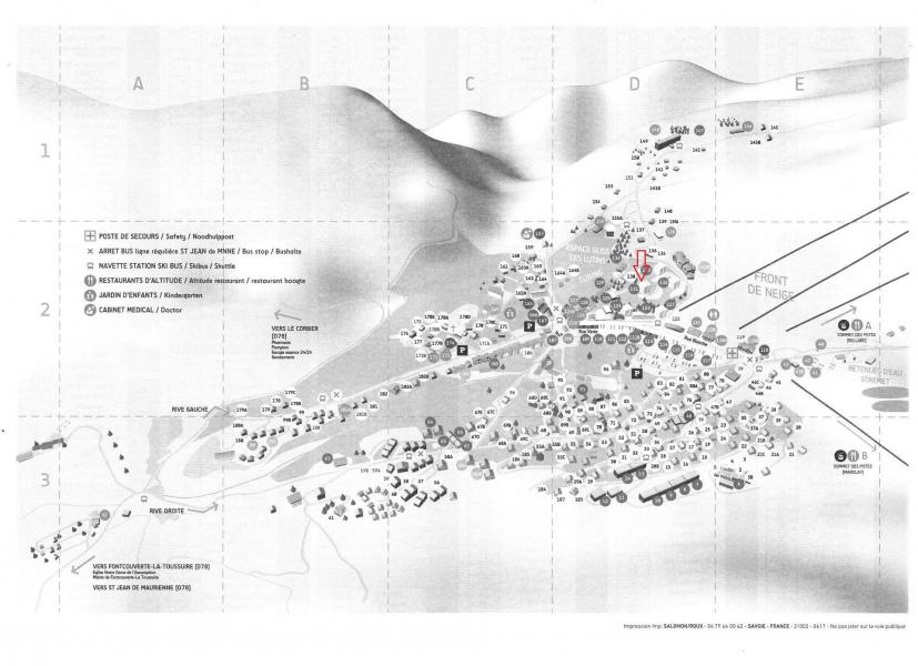 Soggiorno sugli sci Résidence Bellard - La Toussuire - Mappa