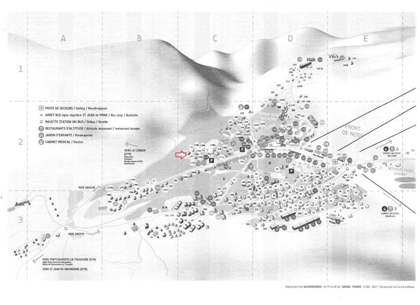Soggiorno sugli sci Résidence Bellevue - La Toussuire - Mappa