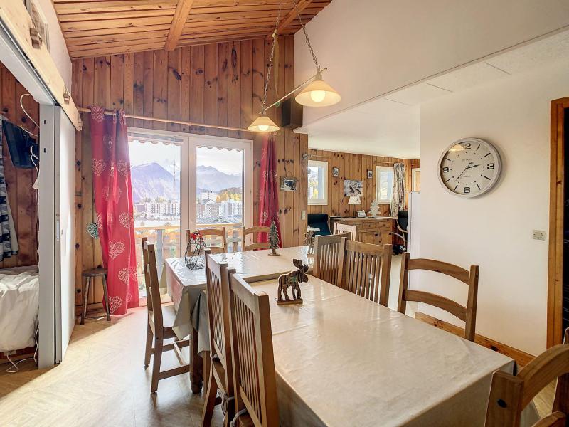 Ski verhuur Appartement 5 kamers 10 personen (EDELWEISS) - Résidence Choucas - La Toussuire - Woonkamer