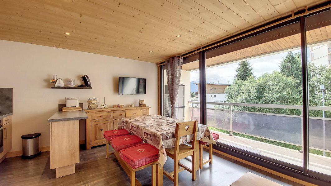 Ski verhuur Appartement 3 kamers 8 personen (B116) - Résidence Étendard - La Toussuire - Woonkamer