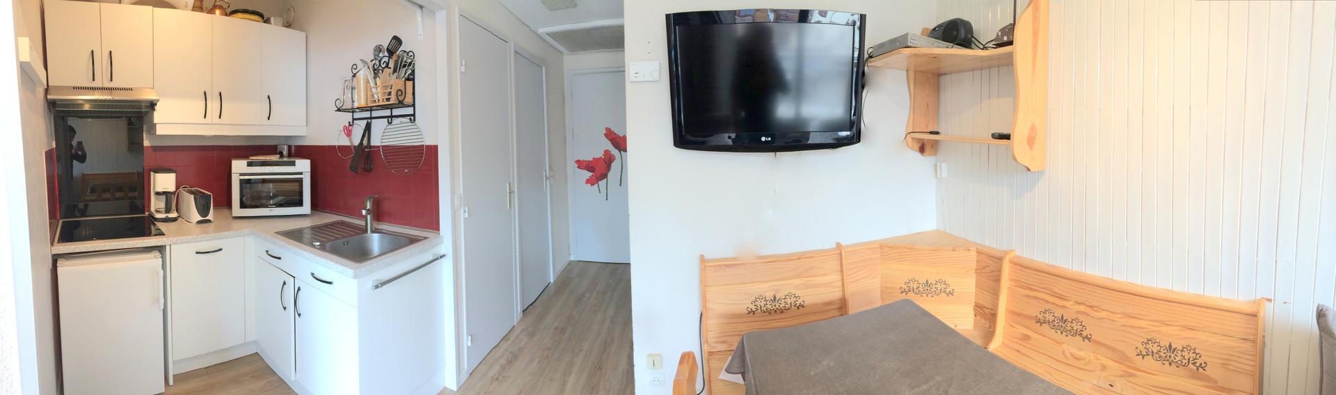 Аренда на лыжном курорте Квартира студия со спальней для 4 чел. (156) - Résidence Goléon - La Toussuire - Кухня