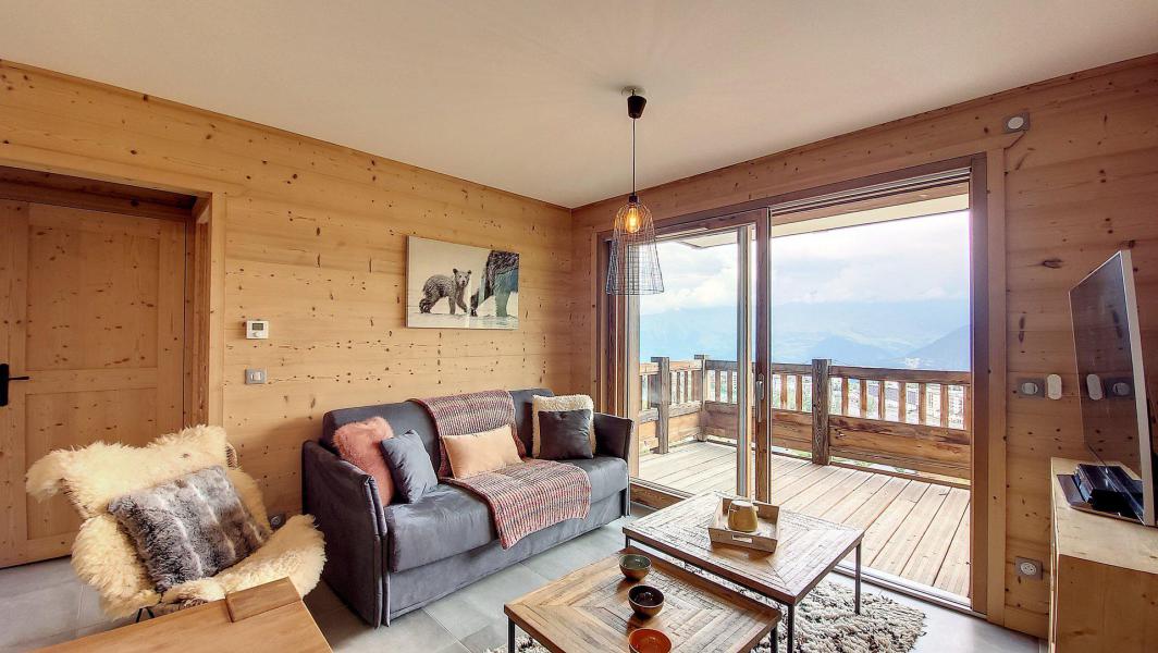 Rent in ski resort 3 room apartment sleeping corner 6 people (102E) - Résidence l'Odyssée - La Toussuire - Living room