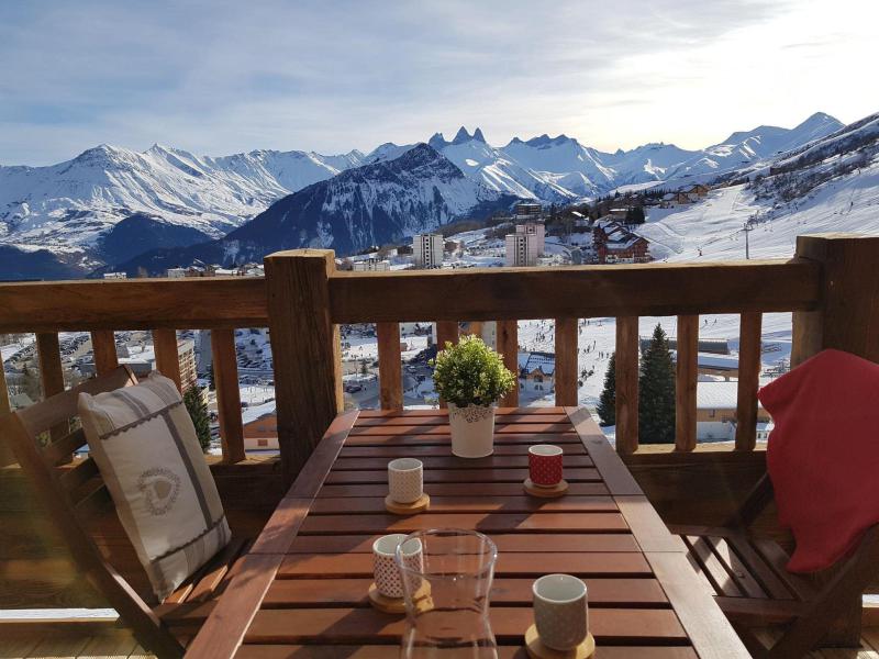 Skiverleih 3-Zimmer-Berghütte für 6 Personen (102D) - Résidence l'Odyssée - La Toussuire - Terrasse