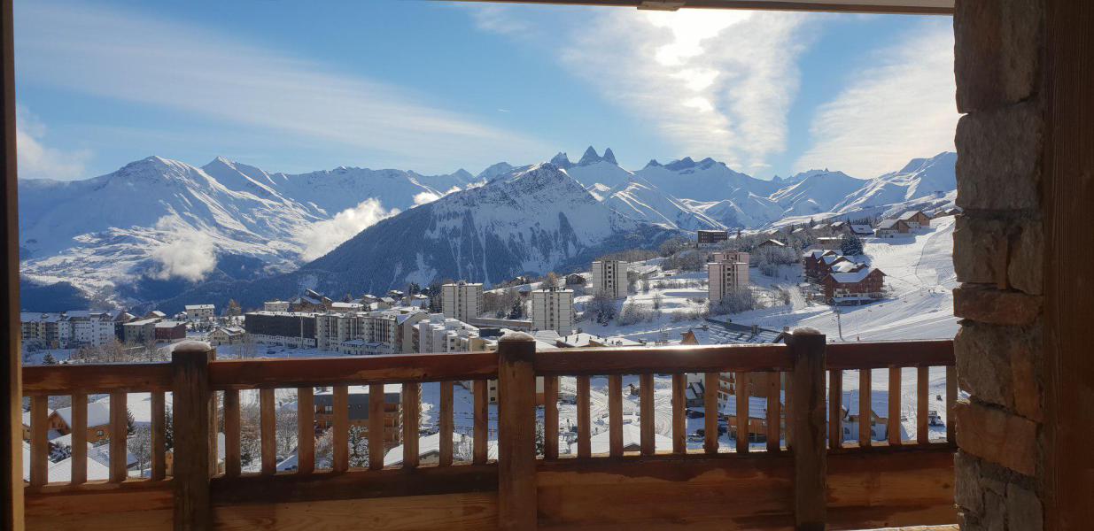 Skiverleih 3-Zimmer-Berghütte für 6 Personen (RJ02E) - Résidence l'Odyssée - La Toussuire - Terrasse