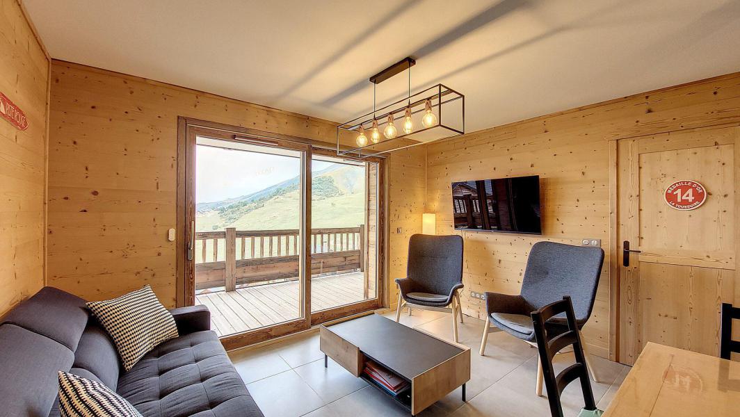 Skiverleih 4-Zimmer-Berghütte für 6 Personen (102C) - Résidence l'Odyssée - La Toussuire - Wohnzimmer