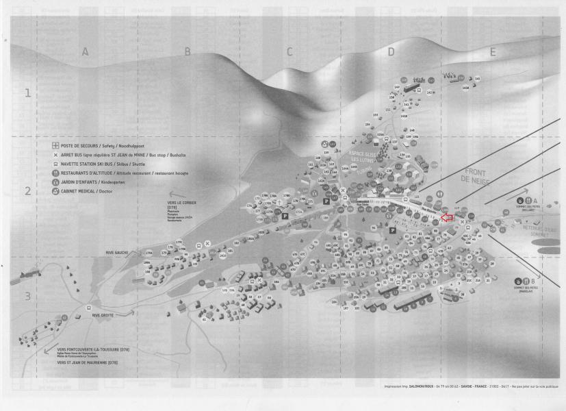 Soggiorno sugli sci Résidence le Chaput - La Toussuire - Mappa
