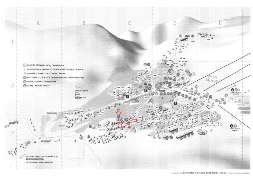 Soggiorno sugli sci Résidence le Plein-Soleil - La Toussuire - Mappa