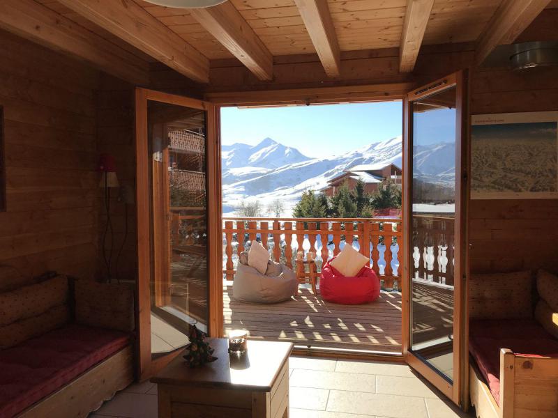 Ski verhuur Chalet duplex 4 kamers 7 personen (2) - Résidence les Chalets de la Toussuire - La Toussuire - Woonkamer