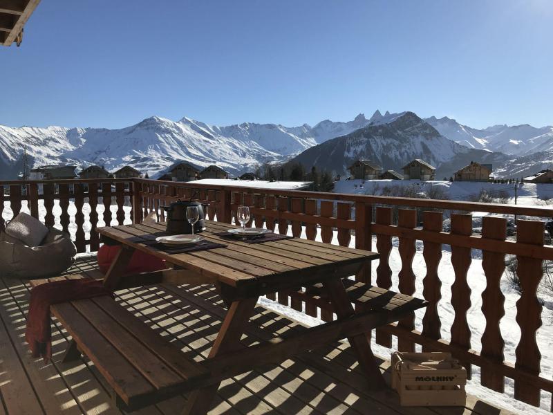 Skiverleih Duplex Wohnung 4 Zimmer 7 Personnen (2) - Résidence les Chalets de la Toussuire - La Toussuire - Balkon