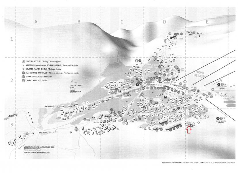 Alquiler al esquí Résidence les Mousquetons - La Toussuire - Plano