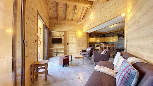 Ski verhuur Appartement 4 kamers 6 personen (503) - Résidence les Pierres Blanches - La Toussuire - Woonkamer