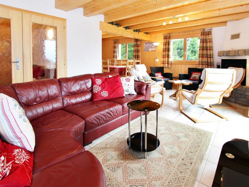 Rent in ski resort Chalet Charmille - La Tzoumaz - Living room