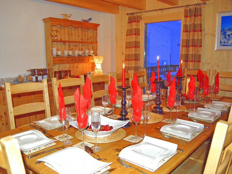 Location au ski Chalet Charmille - La Tzoumaz - Salle à manger