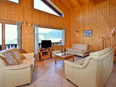 Skiverleih Chalet les Etoiles - La Tzoumaz - Wohnzimmer