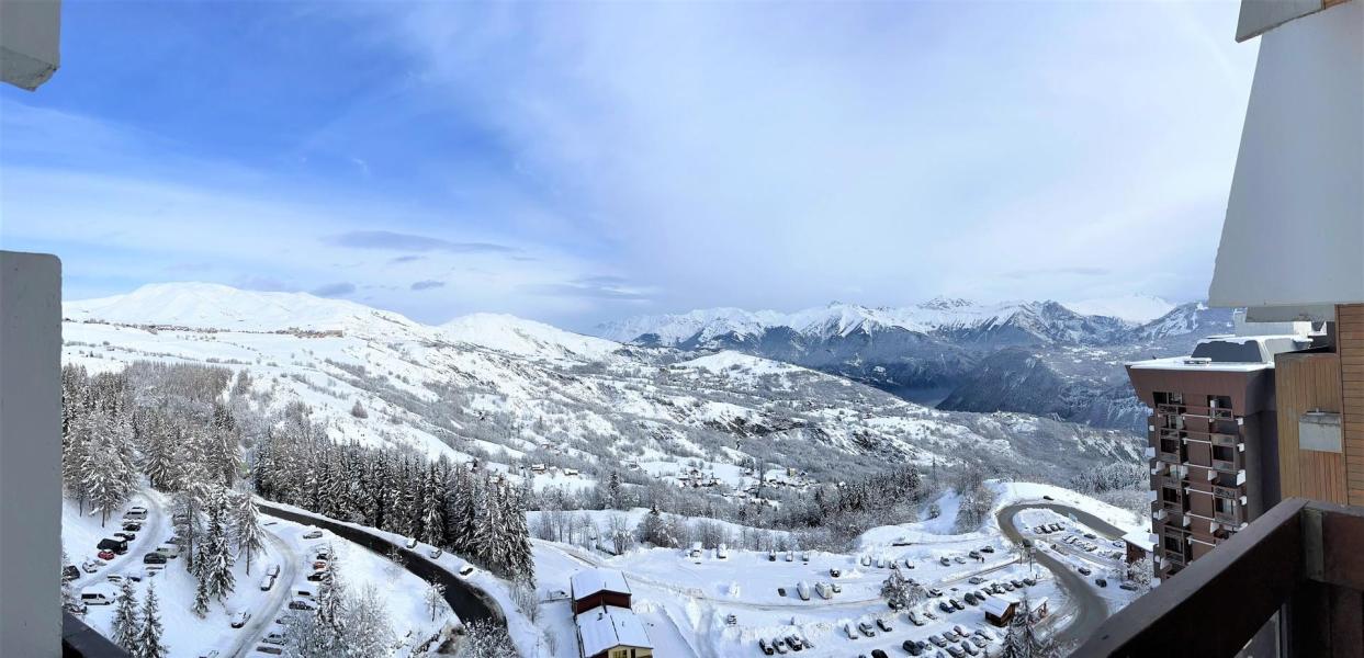 Location au ski Studio 4 personnes (03) - Résidence Vanguard Soyouz - Le Corbier - Extérieur hiver